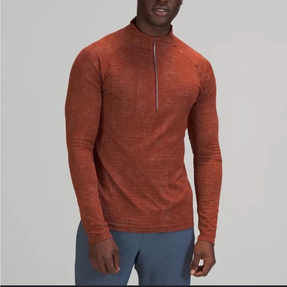 lululemon athletica Orange Quarter-Zip Hoodie
